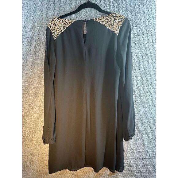Sequin Hearts / A-Line / Tent / Long Sleeve / Knee Length / Black / Small gorg! - Picture 2 of 5